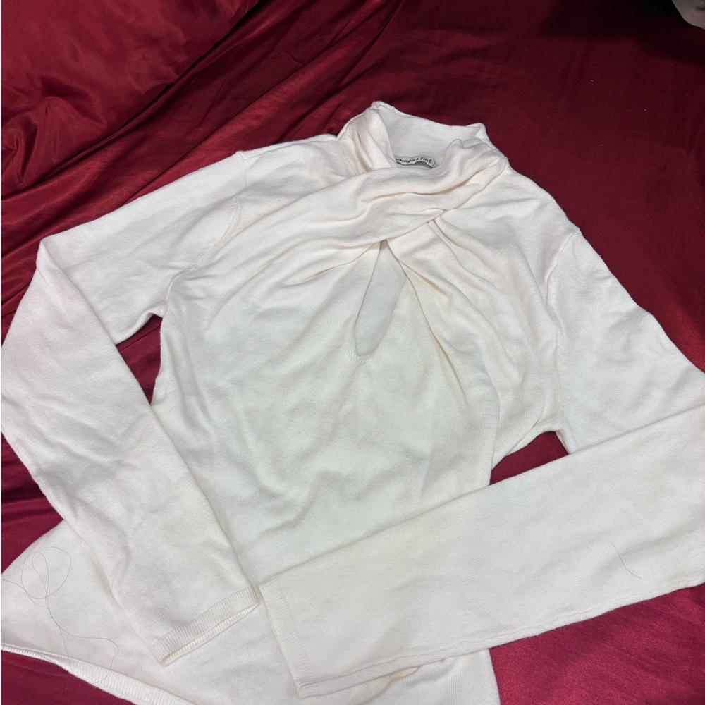 Abercrombie & Fitch White Long Sleeve Small